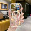 Nova Capa de iPhone Floral Doce Estilo Coreano para o Verão, Nova Capa de Telefone Magnética Transparente para Apple 17Pro