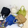 Bolsa de Lona Estilo Preguiçoso Japonês e Coreano Grande Capacidade Bolsa Tiracolo Bolsa de Ombro Transversal Feminina Estudante Universitária Bolsa de Mão para Aula Tendência