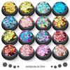 Kit popular Amazon 3mm lantejoulas super brilho esmalte para unhas acessórios de epóxi maquiagem corporal joias de cores mistas atacado