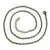 10 pzas/paquete 43+5cm cadena para collar accesorios de joyería de hierro cadena para collar cadena terminada