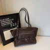 Moda Coreana Bolsa Feminina de Axila 2025 Inverno Nova Doce Cool Bolsa de Motociclista Simples de Alto Valor Bolsa de Ombro