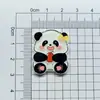 Acrílico Desenho Animado Panda Glitter Fino Fofo Desenho Animado Estilo Coreano Patch de Acrílico Material Artesanal Broche Ímã de Geladeira Cabelo