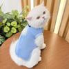 Suministros para Mascotas Ropa para Gatos Post-Esterilización Ropa Anti-Lameduras y Mordeduras Suave Super Elástica Corta Azul Sin Pelo para Gatos Suministros