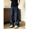 Comercio Exterior Verano Fino Seda de Hielo Transpirables Secado Rápido Retro Pierna Recta Micro Flare Pantalones Pantalones de Patchwork a Cuadros Pantalones Casuales Hombres Mujeres