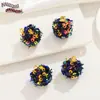 Color 16mm con lentejuelas AB bola de pelo colgante pendientes collar colgante pendientes colgantes hechos a mano diy accesorios material