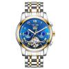 Reloj volador Tevise 9005 de gran tamaño con tourbillon, calendario multifunción, automático, mecánico, para hombre.
