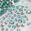 Piedras de Strass de Cristal Azul Hielo con Punta Trasera para Uñas, Accesorios de Diamante Grande con Forma de Mariposa Azul Lago con Baño de Rayo Ultra-Rápido