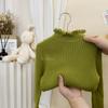 Camiseta Interior para Niñas Otoño e Invierno Suave Ceroso Suéter Pulóver para Bebé Camiseta Interior de Punto para Niños Suéter Grueso de Cuello Medio Alto Top