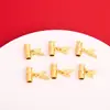 Estilo Chinês Antigo Ouro de Areia Nó de Bambu Folha de Bambu Furo Alto Conjunto de Duas Peças Pulseira de Corda Vermelha DIY Colar Saco Pingente