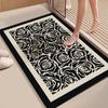 Alfombra de Piso Absorbente de Barro Diatómico Suave para Baño, Alfombra de Puerta de Baño de Alta Gama Antideslizante de Secado Rápido para Pies, Alfombra Resistente a Manchas para Inodoro