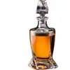 Decantador de whisky con tapa, recipiente de almacenamiento de licor de cristal estilo europeo, decantador de vino comercial, vaso para licor, vaso para whisky