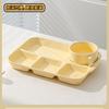 Prato de Jantar Cerâmico Dividido para Adultos, Refeição de Confinamento para Redução de Gordura, Cantina Separada, Louça de Prato Dividido para Café da Manhã de Grávidas e Crianças