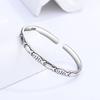 Pulsera Abierta de Moda Simple con Diseño Vintage Personalizado, Pececito en Relieve para Mujer