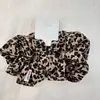 Goma para el pelo con lazo y estampado de leopardo retro para mujer, estilo coreano, ligera y esponjosa, versátil para el uso diario, liga para el pelo, accesorio para el pelo