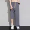 Pantalones de Seda de Hielo para Hombre Pantalones Casuales 2025 Nuevos Primavera Otoño e Invierno Delgados de Secado Rápido Pierna Ancha Pierna Recta Pantalones Deportivos