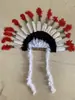 Decoración Salvaje de Halloween Fiesta Cosplay Tocado Pluma India Colorido Jefe Pluma Indígena