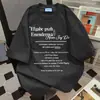 Camiseta de Manga Corta con Estampado de Letras de Marca de Moda Verano 2026 para Mujer, Estilo de Longitud Media, Versátil Top de Moda para el Trabajo Estilo Ins para Parejas