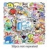 50 Pegatinas Divertidas de Juegos de Palabras en Inglés, Eslóganes de Dibujos Animados, Graffiti, Impermeables Transfronterizos para Casco, Tazas de Agua, Pegatinas para Equipaje