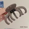 Grampo de Garra de Abóbora Grande com Muitos Dentes Superfície Brilhante Novo Grampo Tubarão Sinta Grampo de Cabelo para a Parte de Trás da Cabeça Após Penteado Acessório de Cabelo da Moda Feminino