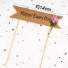 Decoración de Pastel de Papel Kraft Enchufe Tarjeta FELIZ CUMPLEAÑOS Tarjeta Escribible para Hornear