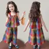 Conjunto de Ropa para Niñas 2026 Nueva Moda de Verano Celebridad de Internet Camisola de Niña Camisa Conjunto de Dos Piezas Ropa de Verano Delgada para Bebés Niñas