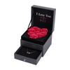 Caja de regalo de rosas de doble capa, caja de joyería de flores eternas, caja de regalo para collar, anillo, aretes, lápiz labial, caja de regalo de cumpleaños