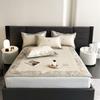 Classe A Digital Impresso Ice Silk Mat Three-Piece Set Verão Engrossado Antibacteriano Lavável Luz Luxo Bed Hat Tapete com ar condicionado