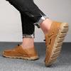 Outono 2024 Novos Sapatos Casuais Masculinos para Atividades ao Ar Livre Mais Vendidos Sapatos de Couro Genuíno com Cadarço Costurados à Mão