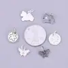 Colgante de Plata de Ley S925 de Oso Mariposa, Estilo Chino de Moda, Encanto Pequeño Versión Q, Accesorios para Cuerda de Pulsera DIY