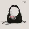 Bolsa de Mão Feminina 2026 Nova Tendência Moda Nicho Super Popular Casual Bolsa de Ombro Corrente Transversal Bolsa Plissada
