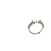 Anillo Trenzado de Perlas de Plata de Ley S925 Transfronterizo para Mujer, Diseño de Nicho, Anillo de Plata DIY con un Toque de Alta Gama