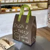Bolsa Isolante Descartável para Assar Sobremesas, Bolsa de Mão Especial para Embalagem de Bolos Pequenos e Pães para Levar, Cinta de Embalagem Espessada