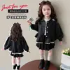 Chaqueta de cuero para niña, nueva colección otoño 2026, ropa de primavera y otoño para niños, chaqueta de cuero elegante y a la moda para bebés niñas