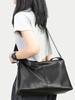 Bolso bandolera para mujer, de piel de vaca de primera capa, sencillo, moderno, de gran capacidad, de piel auténtica, de alta gama, bolso de hombro para mujer