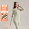 Ropa interior térmica extra gruesa para mujer, diseño ajustado, forrada de polar, conjunto otoño/invierno, adecuada para temperaturas tan bajas como -40 grados Celsius en el noreste de China, incluyendo Harbin