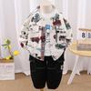 Trajes de Primavera y Otoño para Niños 2025 Otoño Nuevo Estilo Casual Traje de Tres Piezas de Manga Larga para Niños 1-3 Años 4 Prendas Moderno