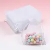 Bolsa de embalagem para sabonete artesanal, bolsa de rede com bolinhas perfumadas para sabonete, bolsa de rede respirável, bolsa de chifon, sachê, bolsa de sachê vazia, bolsa de rede