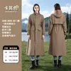 Impermeable Largo para Mujer, a Prueba de Tormentas de Cuerpo Completo, Estilo Cortavientos para Senderismo al Aire Libre para Adultos, Poncho de Lluvia para Ciclismo con Ajuste en la Cintura