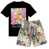 Traje informal de verano de nueva moda para hombre, de estilo europeo, ligero, de lujo, personalizado, estampado, atractivo, de manga corta, para hombre.