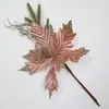 Decoraciones Navideñas de 25cm Flor Navideña con Brillo Decoración para Fiesta Flor Navideña Artificial Accesorios para Recortes Caseros Flor Falsa