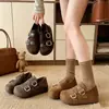 Zapatos Birkenstock de Suela Gruesa Retro con Plataforma Oculta para Aumentar la Altura 5cm de Doble Uso para Mujer 2026 Otoño Nuevo Modelo Slip-on Suela Suave Versátiles Zapatos Individuales