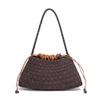 Bolso de Axila Tejido de Gamuza Escarchada Retro para Mujer Otoño e Invierno Nuevo Bolso Tote Tipo Cesta de Verduras Francesa Bolso de Hombro Versátil