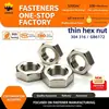 Tuerca hexagonal delgada 304/316 transfronteriza con rosca inversa fina, tuerca hexagonal anti-aflojamiento, tornillo ultradelgado