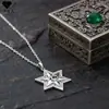 Knn-1013 Colgante Estrella Hexagonal Dibujos Animados Moda Transfronteriza Europea y Americana Tendencia Retro Joyería de Collar de Gama Alta