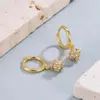 Pendientes Elegantes Franceses de Moda Nicho de Gama Alta para Todo Combinar con Colgante de Bola de Circonita Pendientes Exquisitos para Mujer