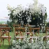 2026 Nueva Serie Blanca Accesorios de Flores para Bodas Juego de Decoración de Boda Materiales de Flores Color Claro Blanco Roto Arreglo Floral Artificial para Bodas