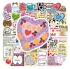 50 Adesivos Fofos Coréanos Coração Mazzzzy Adesivos para Graffiti de Presente DIY Adesivos para Decoração de Mala Venda por Atacado