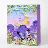 Bolsa de Regalo de Pintura al Óleo Creativa, Bolso Tote Artístico de Nuevo Estilo, Exquisito Empaque de Ramo para Vacaciones y Cumpleaños, Bolsa de Papel para Regalo