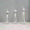 Estoque Disponível Frasco Plástico para Pet Dispenser de Óleo Removedor de Maquiagem 50-500ml Frasco Transparente com Bomba Frasco Branco para Loção
