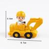 Decoraciones de Adornos para Pastel Tema Vehículos de Construcción Excavadora Dibujos Animados Bulldozer Grúa Señales de Tráfico Adornos Enchufe para Cumpleaños Infantil